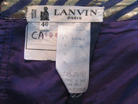 LANVIN Purple and Gold Lurex Silk Cocktail Dress and Wrap