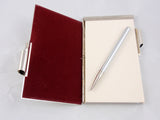 REED & BARTON Small Silver Note Pad with Pencil Original Box and Dust Bag