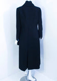 PAULINE TRIGERE 1980s Black Wool Overcoat w/ Scarf