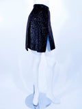 PRADA Metallic Black Split Panel Mini Skirt