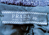 PRADA Metallic Black Split Panel Mini Skirt