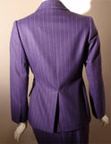 YVES SAINT LAURENT 1990s 3 pc Purple Pinstripe Suit Set