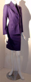 YVES SAINT LAURENT 1990s 3 pc Purple Pinstripe Suit Set