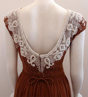 HELEN ROSE 1950s Beaded Chiffon Cocktail Dress