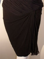 VICKY TIEL 1980s Black Strapless Cocktail Dress