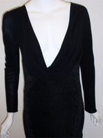 GIANNI VERSACE 1996 Black Couture Gown with Drape Front, Provenance Courtney Love